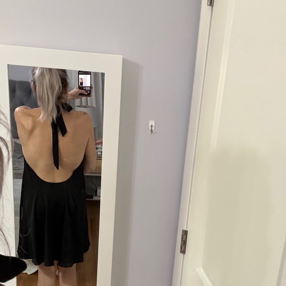 fab'rik Black Halter Mini Dress - Picture 2 of 3